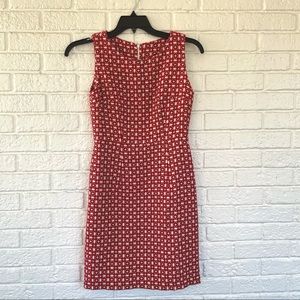 Sevier Skirts custom red and white sheath dress